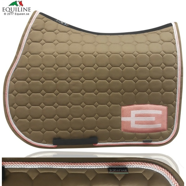 Equiline Schabrak E-Logga Octagon Allround Cappuccino - Gammalrosa & Vit