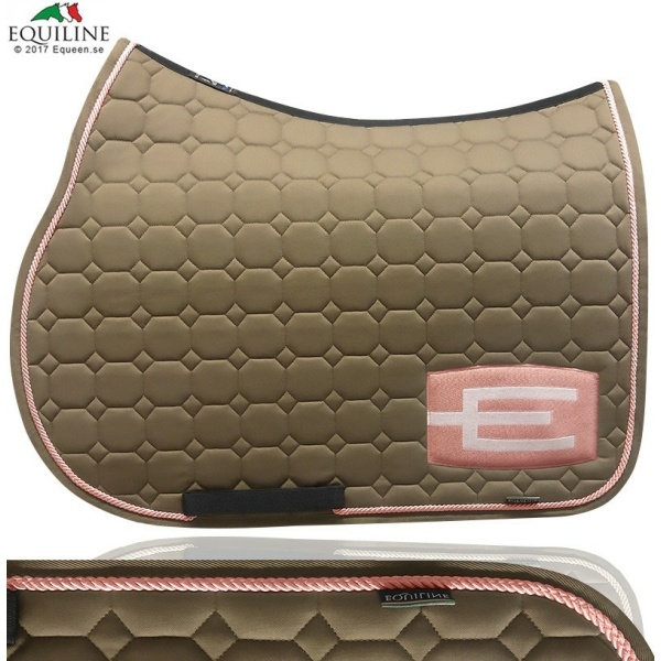 Equiline Schabrak E-Logga Octagon Allround Cappuccino - Gammalrosa med passpoal