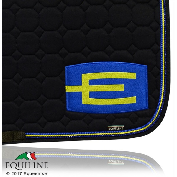 Equiline Schabrak E-Logga Octagon Allround - Sverige Royal/Gult & Swarovski