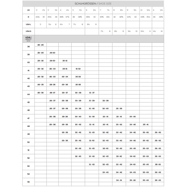 linus sizeguide